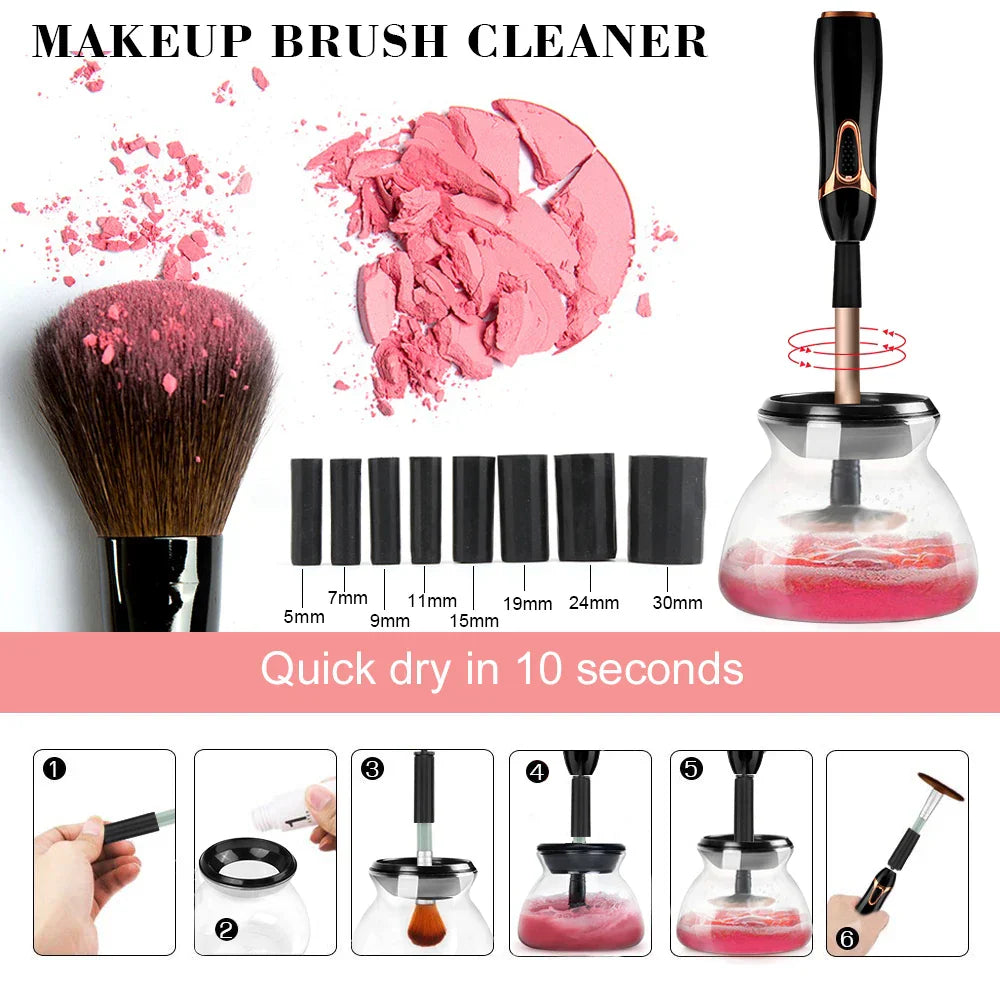 Makeup Brush Cleaner and Dryer Automatic Clean Make
