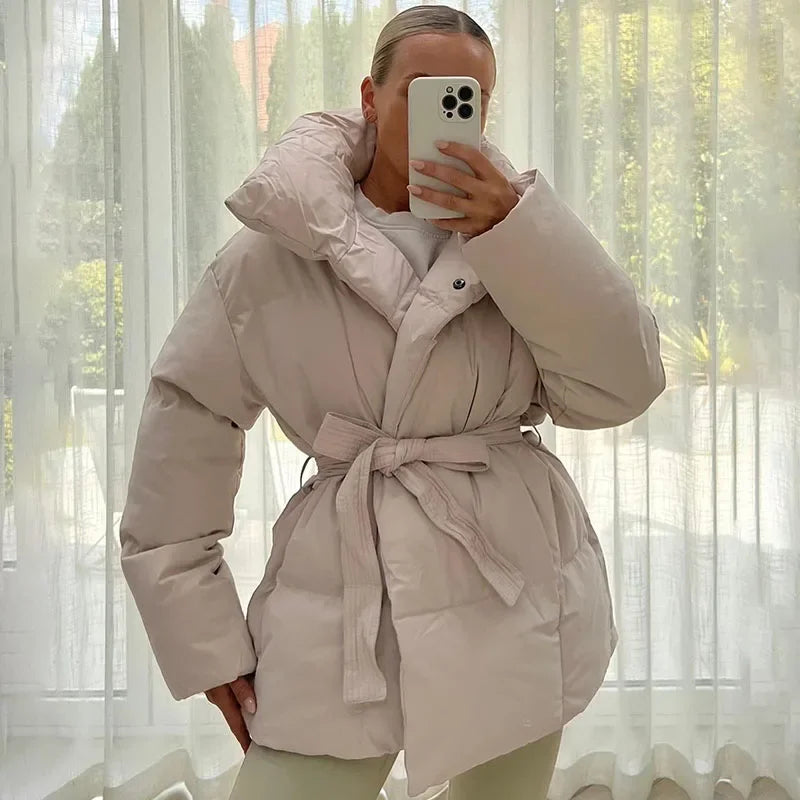 Malina Winter Thick Stand Collar Parkas Women Fashion
