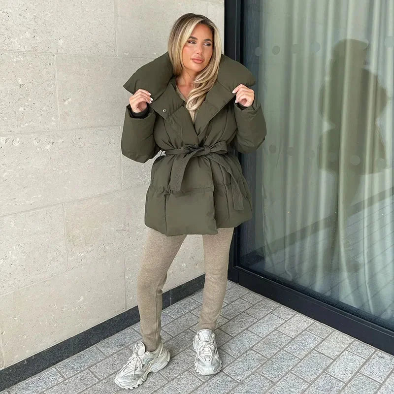 Malina Winter Thick Stand Collar Parkas Women Fashion