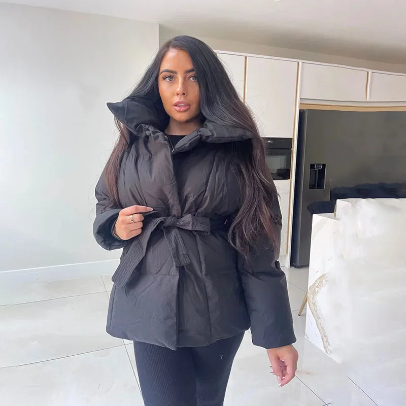 Malina Winter Thick Stand Collar Parkas Women Fashion