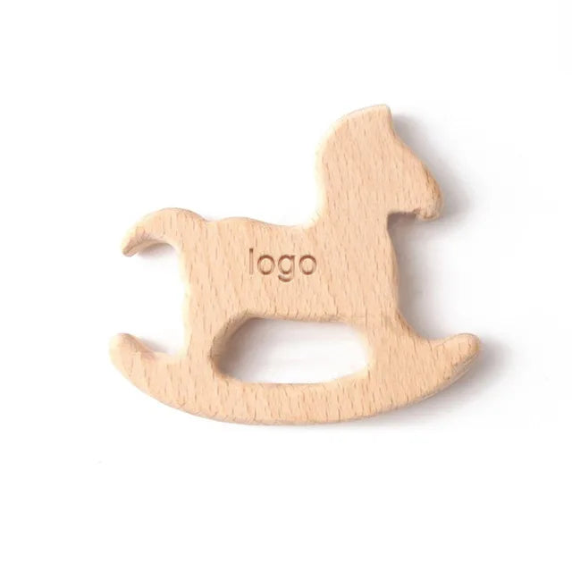 Mamihome 50pc Customize Logo Wooden Ring Baby Teether