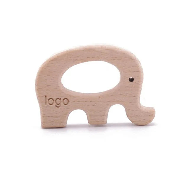 Mamihome 50pc Customize Logo Wooden Ring Baby Teether