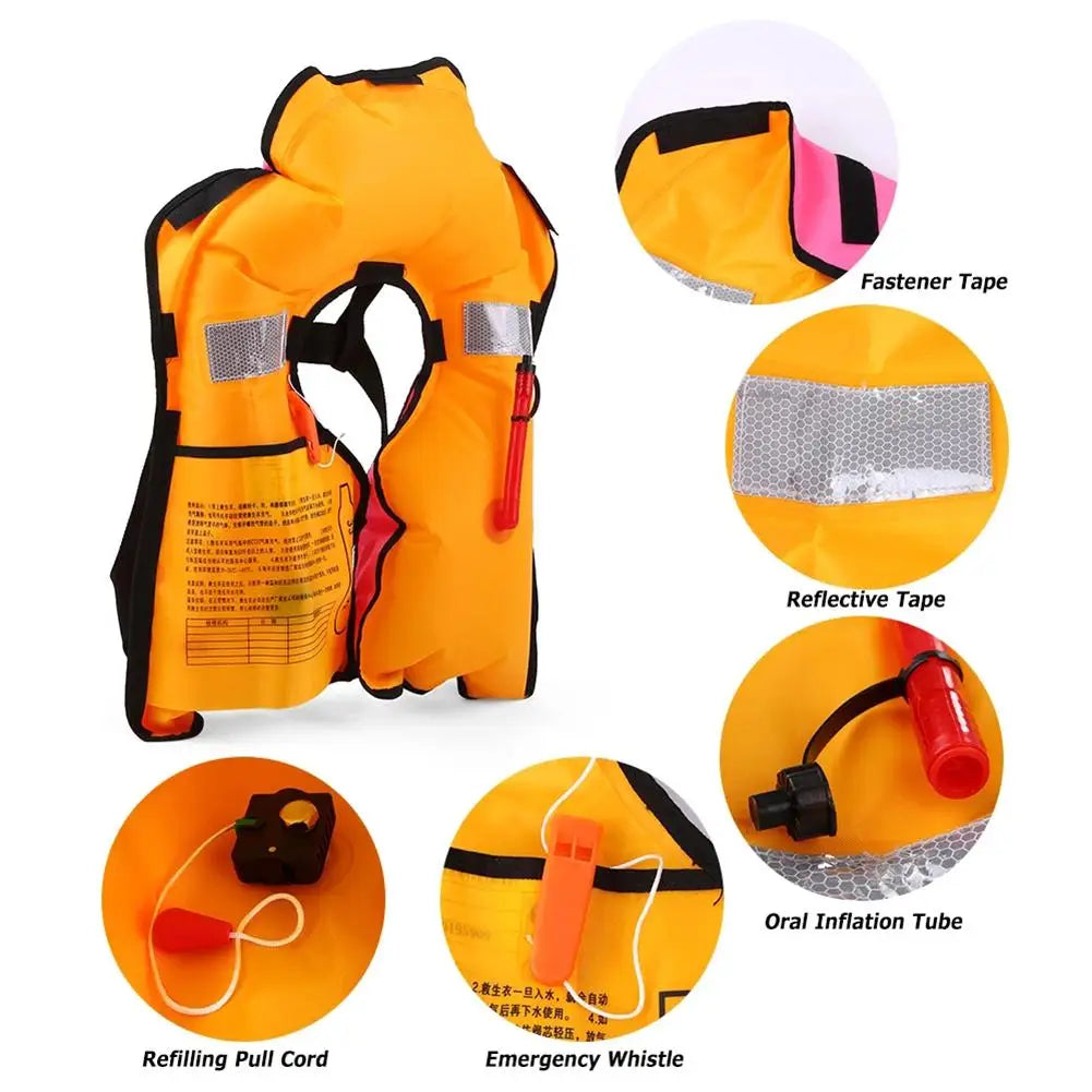 Manual Inflatable Life Jacket Children Adult Life Vest