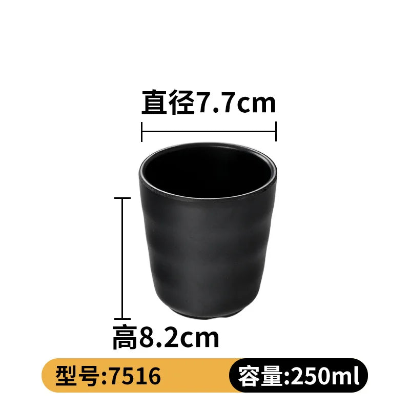 Melamine Black Small Bowl Fruit Fast Food Tableware