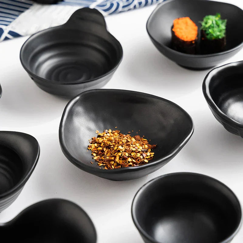 Melamine Black Small Bowl Fruit Fast Food Tableware