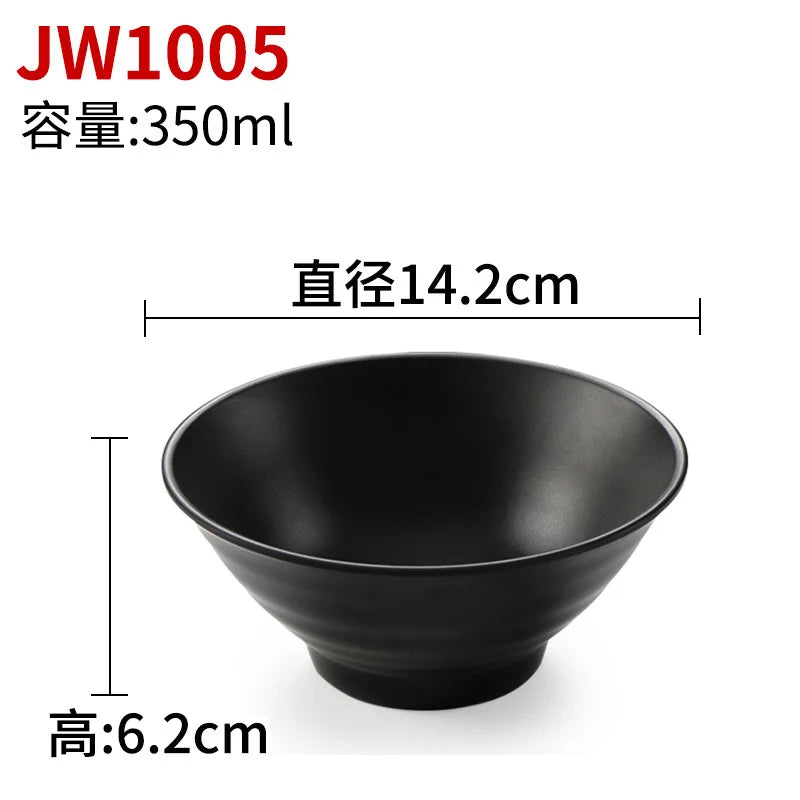 Melamine Black Small Bowl Fruit Fast Food Tableware