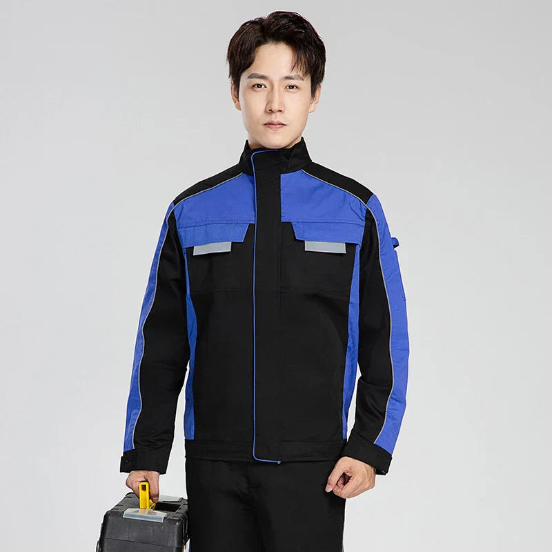 MenS Work Suit Printed Logo Reflective Strip Long
