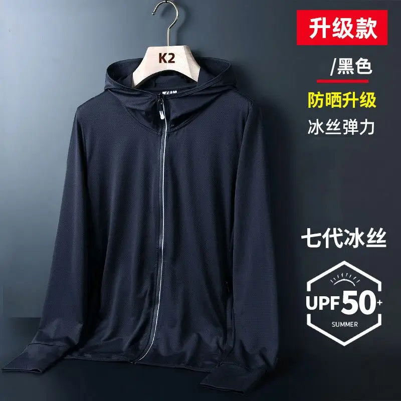 Men Summer Hooded UV Sun Protection Jackets Skin