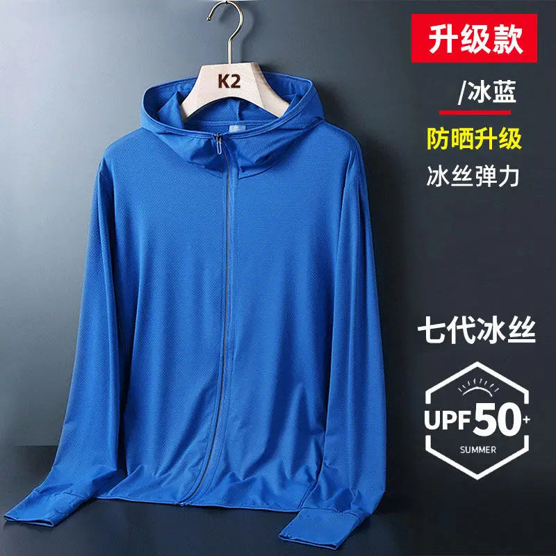 Men Summer Hooded UV Sun Protection Jackets Skin