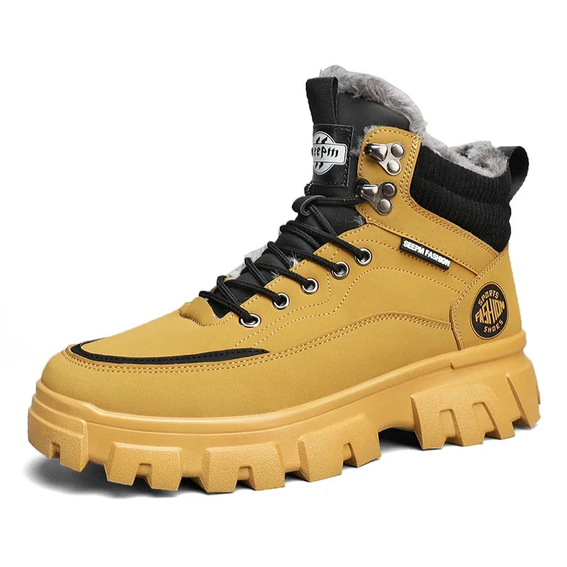 Men Tactical Winter Boots Mens Casual Ankle Winter
