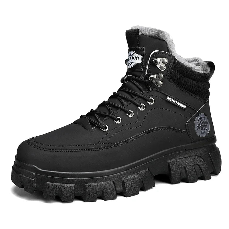Men Tactical Winter Boots Mens Casual Ankle Winter