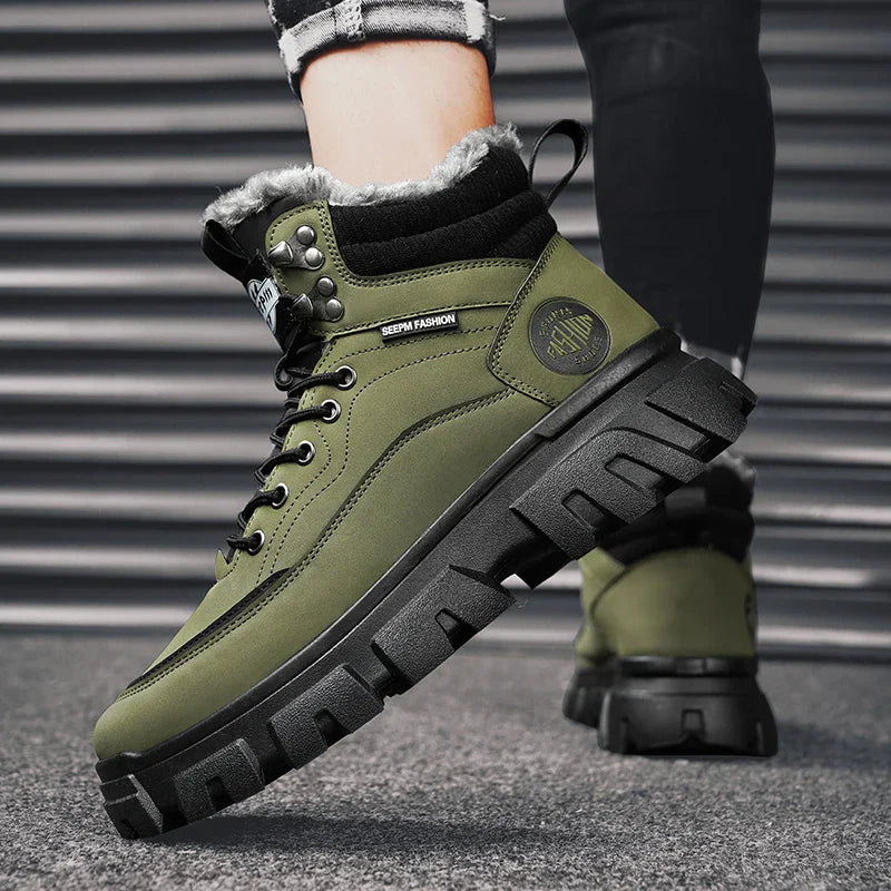 Men Tactical Winter Boots Mens Casual Ankle Winter