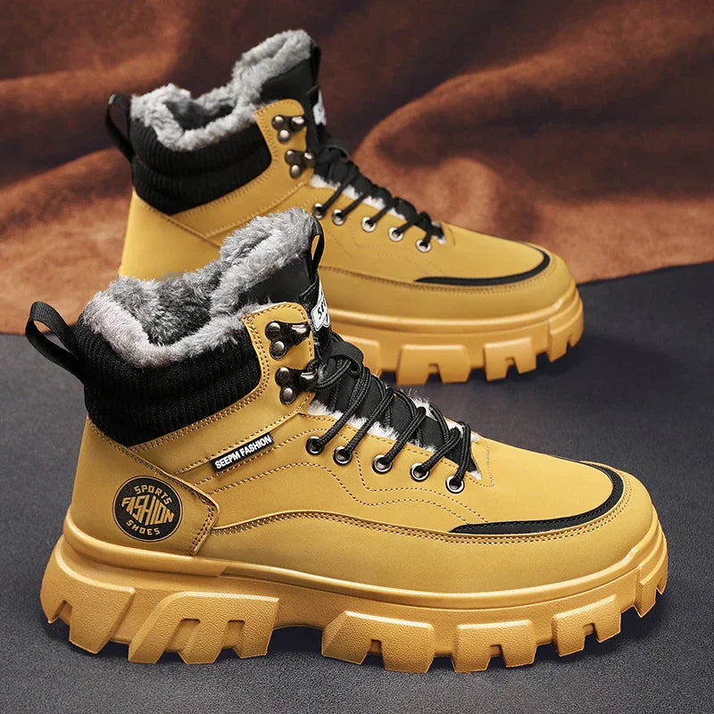 Men Tactical Winter Boots Mens Casual Ankle Winter