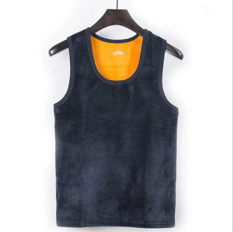 Men Winter Thermal Underwear Tops Body Sleeveless Vest
