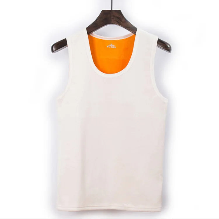 Men Winter Thermal Underwear Tops Body Sleeveless Vest