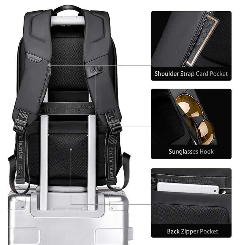 Men's Business Backpack 15.6 Inch Laptop Backpack Multifunctional