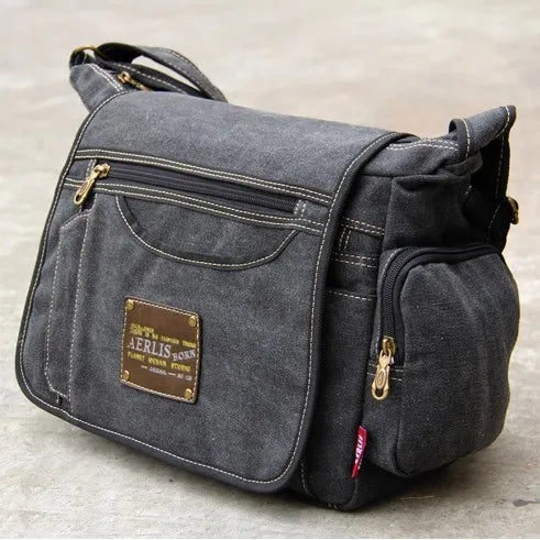 Men's Vintage Canvas Bag Men Casual Crossbody Bag
