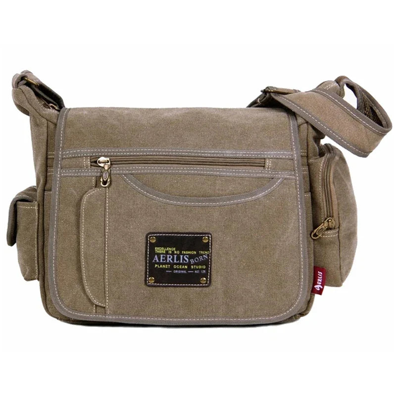 Men's Vintage Canvas Bag Men Casual Crossbody Bag