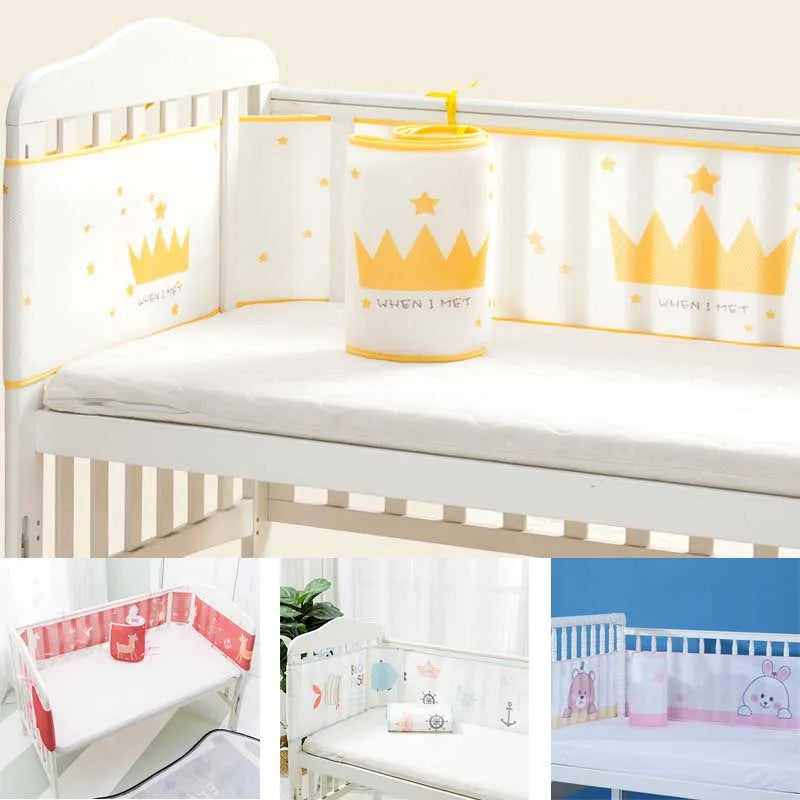 Mesh Baby Crib Bed Bumper Liner Around Protector