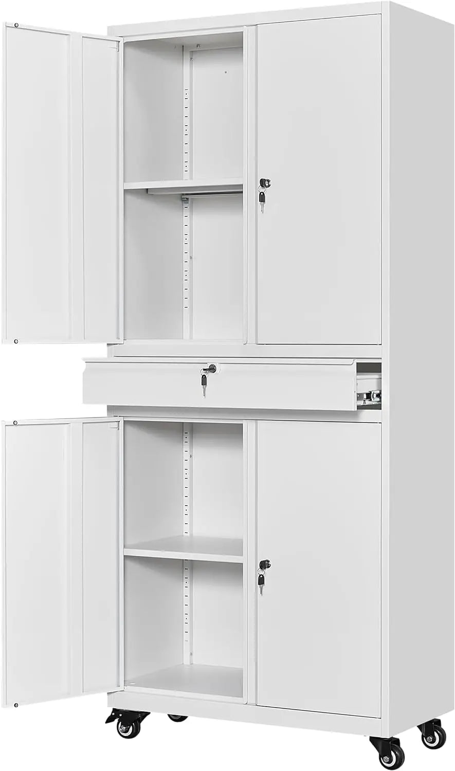 Metal Garage Storage Cabinet with Locking Doors and