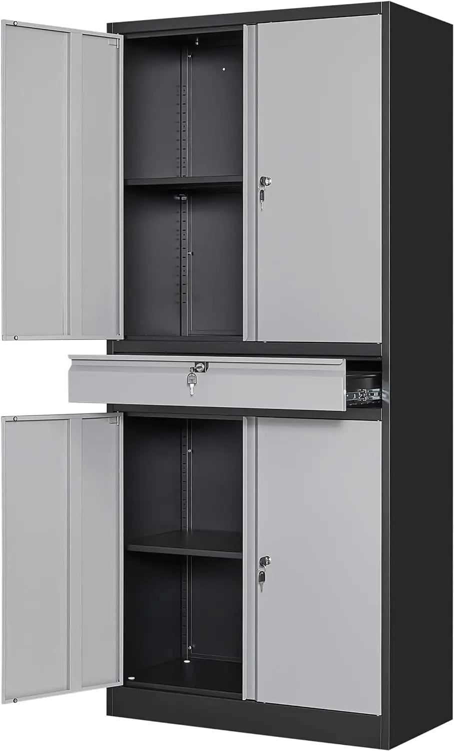 Metal Garage Storage Cabinet with Locking Doors and