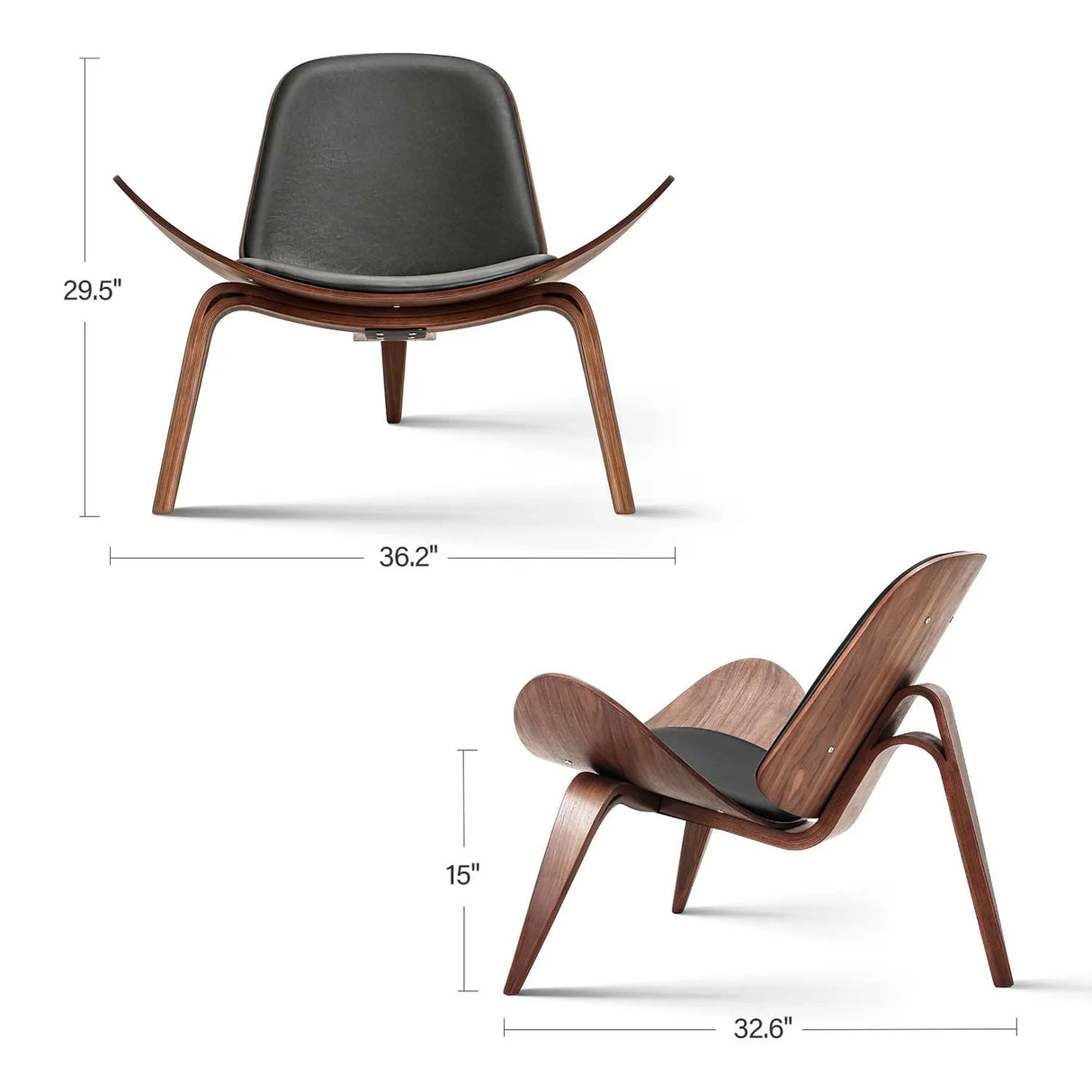 Mid Century Lounge Chair Replica Shell Chair Modern