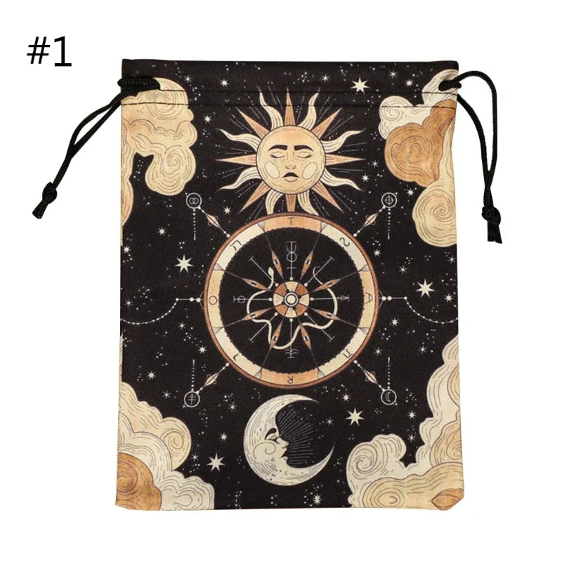 Mini Drawstring Bag Flannelette Jewelry Dices Board Game