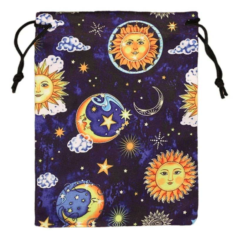Mini Drawstring Bag Flannelette Jewelry Dices Board Game