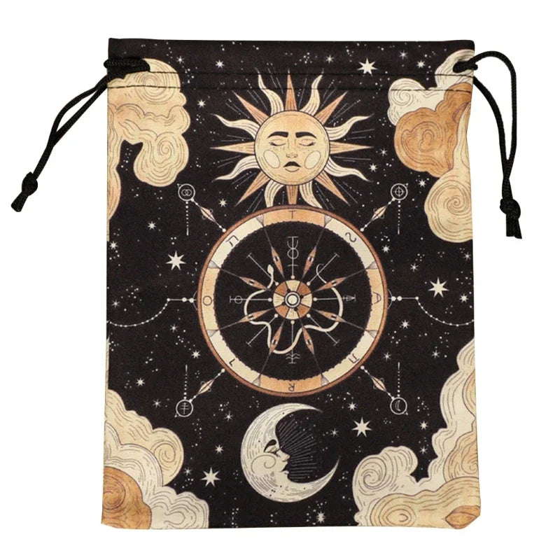 Mini Drawstring Bag Flannelette Jewelry Dices Board Game