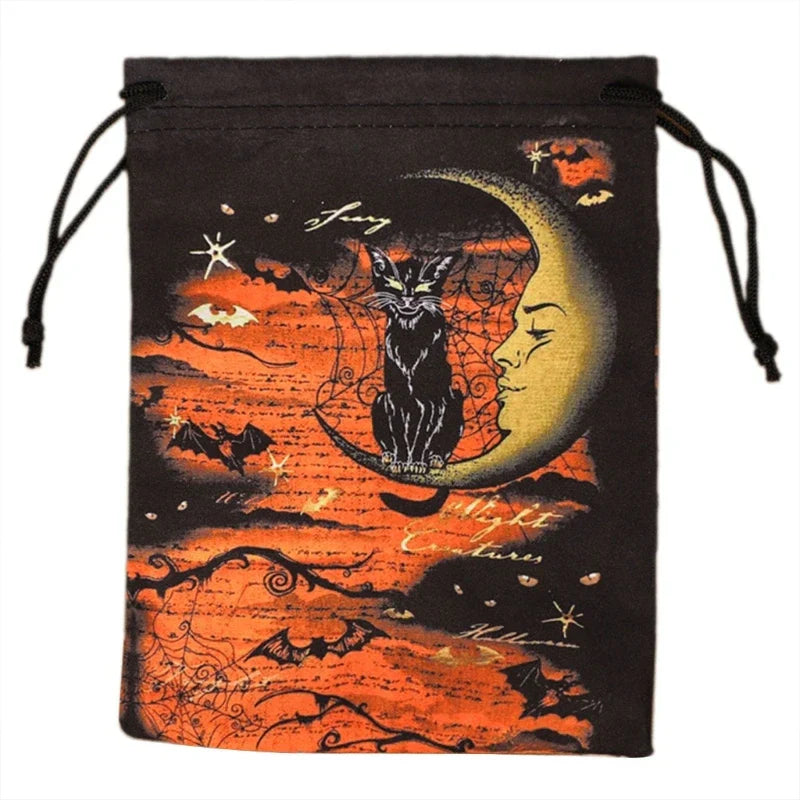 Mini Drawstring Bag Flannelette Jewelry Dices Board Game