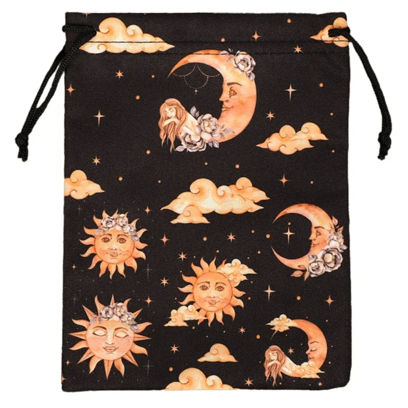 Mini Drawstring Bag Flannelette Jewelry Dices Board Game