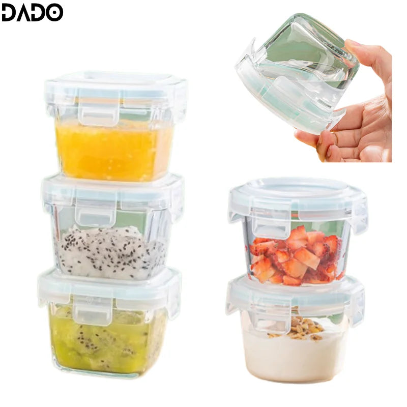 Mini Glass Baby Food Storage Jars Store Box