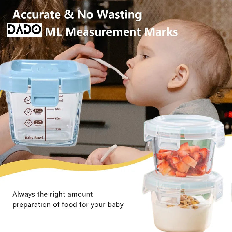 Mini Glass Baby Food Storage Jars Store Box