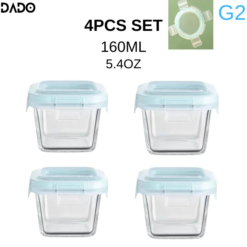 Mini Glass Baby Food Storage Jars Store Box