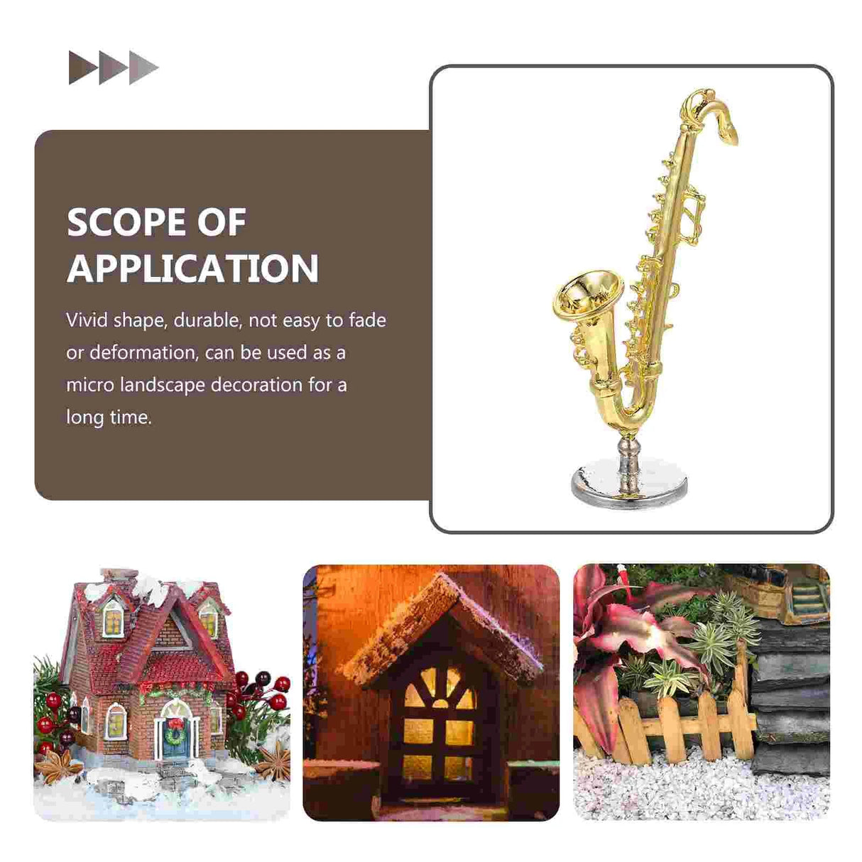 Mini Instrument Decoration Small Musical Instruments Miniature Sax