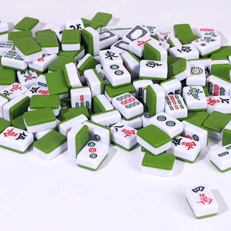 Mini Mahjongs Board Game Portable Travel Set 144pcs