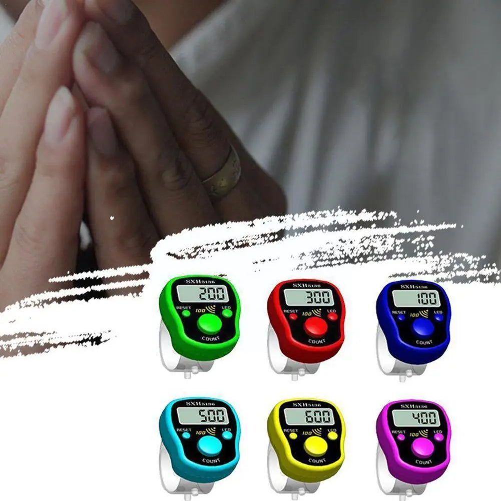 Mini Stitch Finger Counter Pedometer Rows Knitting Hands