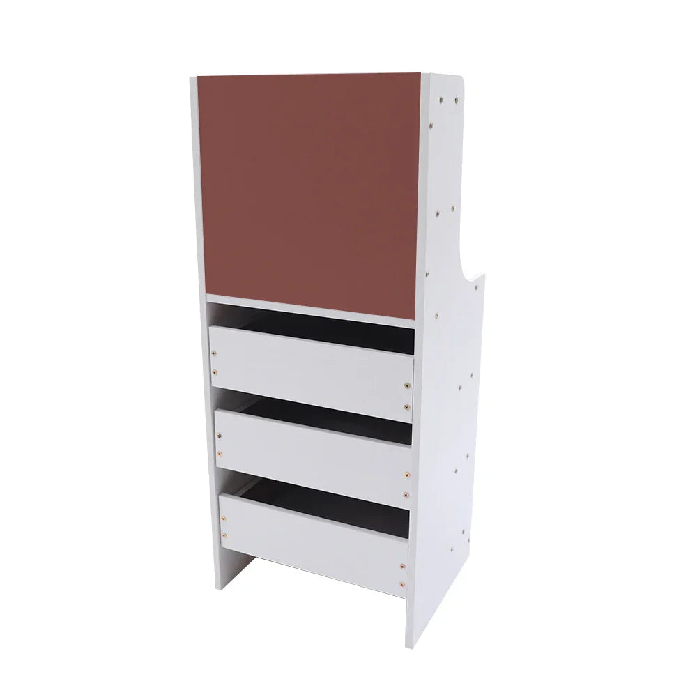 Modern Bedroom Storage Bedside Table White Dresser Organizer