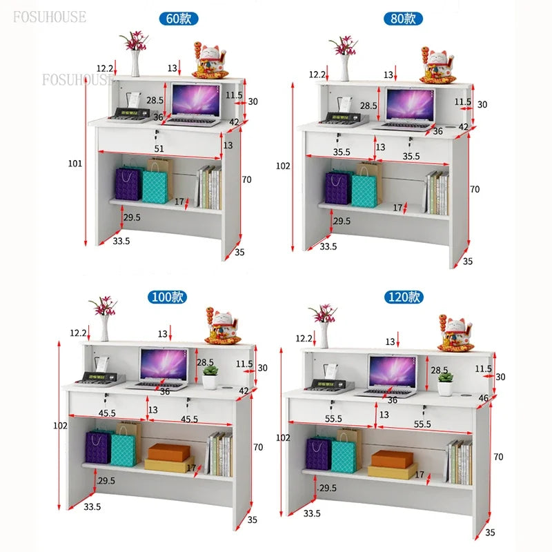 Modern Company Reception Desks Office Furniture Simple Cashier
