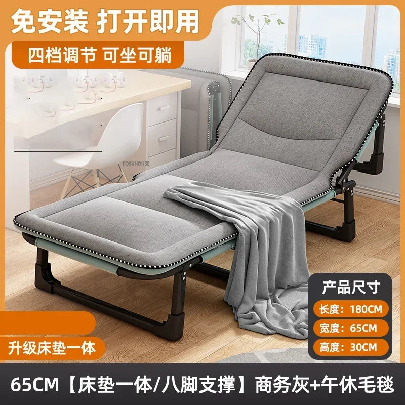 Modern Folding Bed with Mattress Office Dormitory Lunch