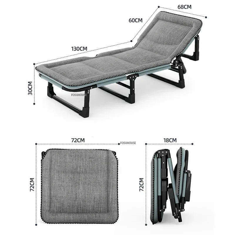 Modern Folding Bed with Mattress Office Dormitory Lunch