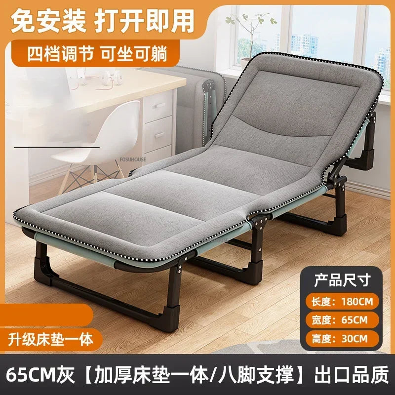 Modern Folding Bed with Mattress Office Dormitory Lunch