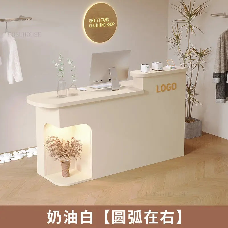 Modern Minimalist Reception Desks Clothing Store Beauty Shop