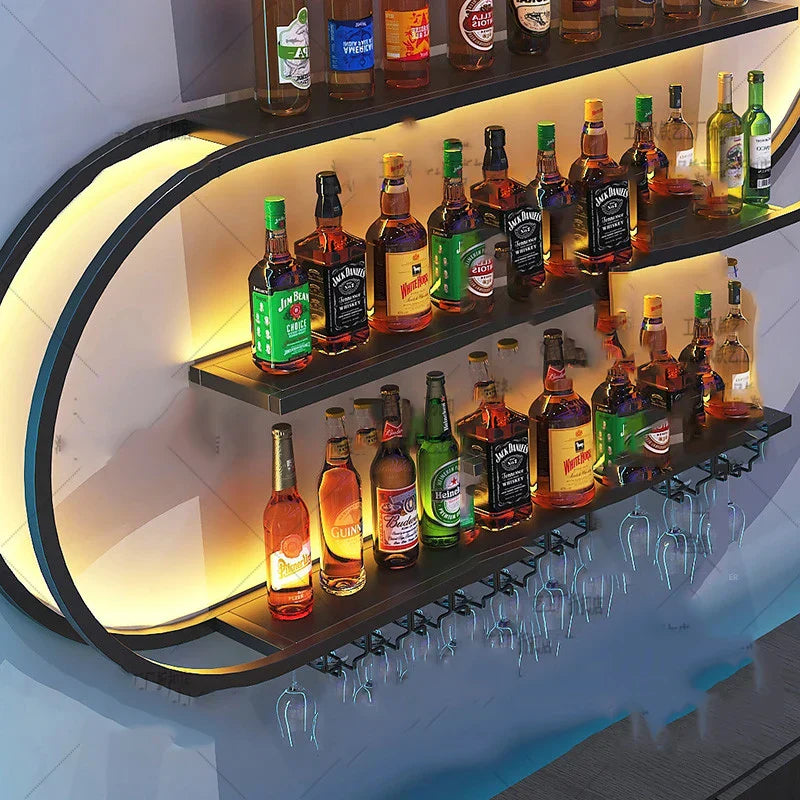 Modern Wine Bar Art Corner Storage Light Restaurant