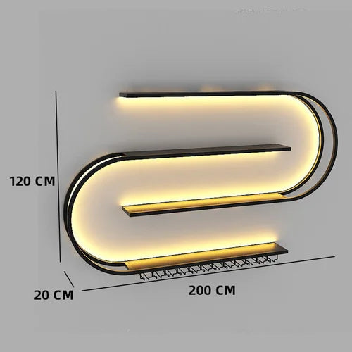Modern Wine Bar Art Corner Storage Light Restaurant