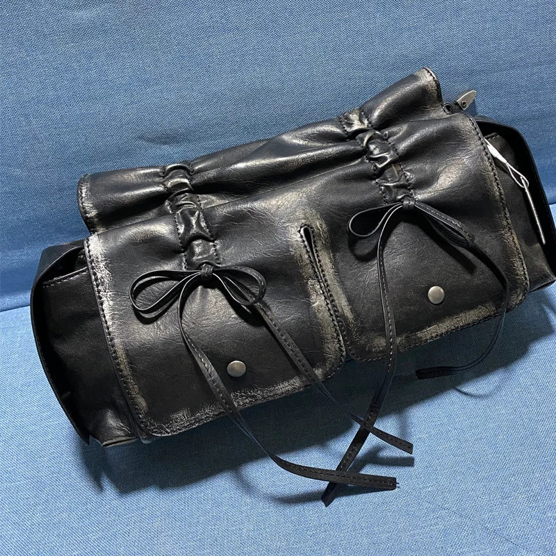 Moto & Bike Drawstring Bow Bags For Women