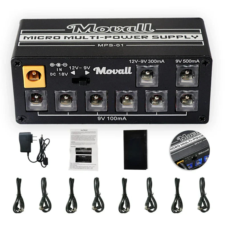 Movall Guitar Pedal Power Supply 8 Isolated Output