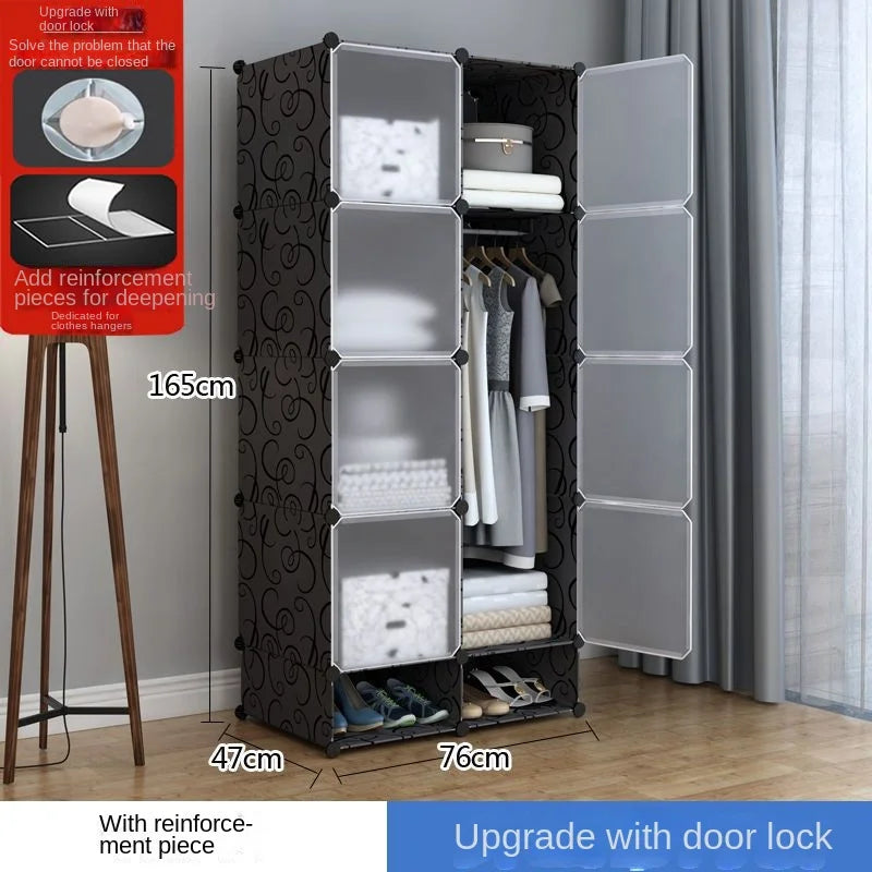 Multifunction Home Bedroom Furniture Wardrobe Folding Storage Dressing