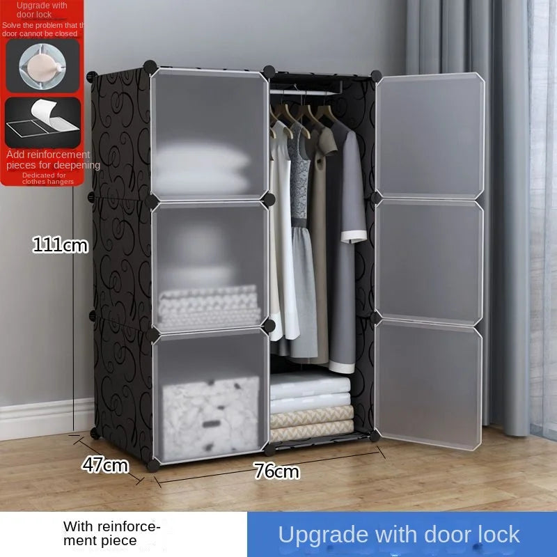 Multifunction Home Bedroom Furniture Wardrobe Folding Storage Dressing