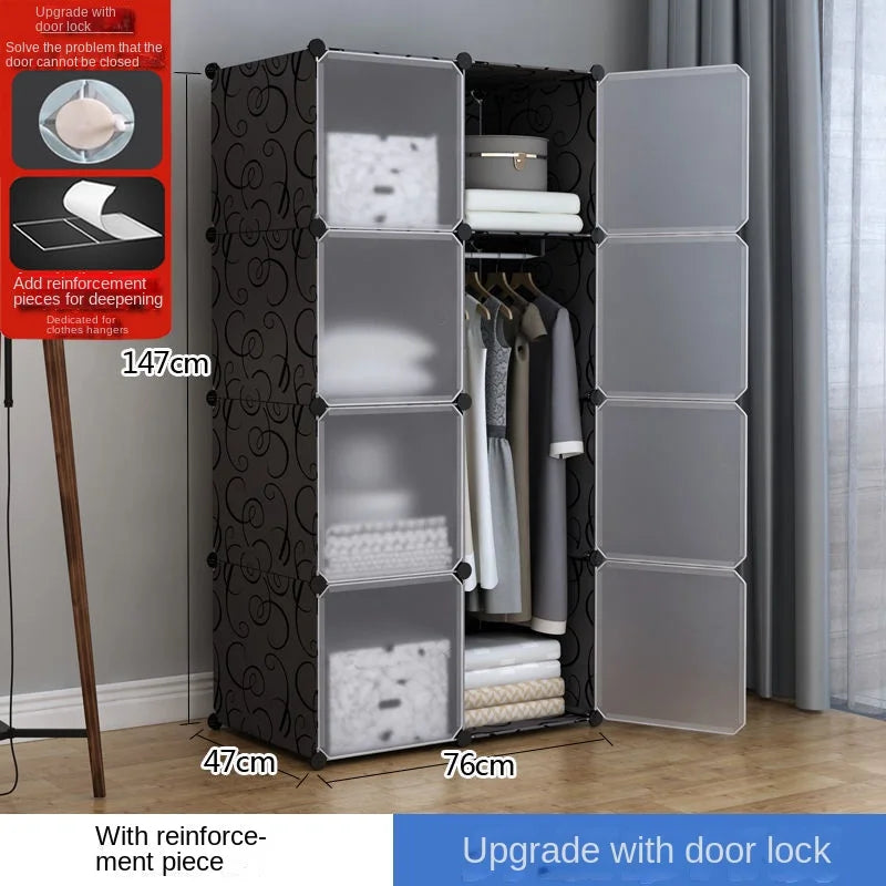Multifunction Home Bedroom Furniture Wardrobe Folding Storage Dressing